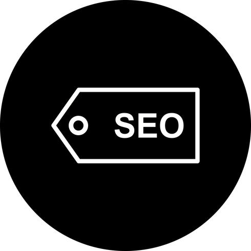 Vector icono de etiqueta SEO