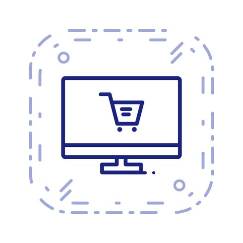 Vector icono de compras en línea