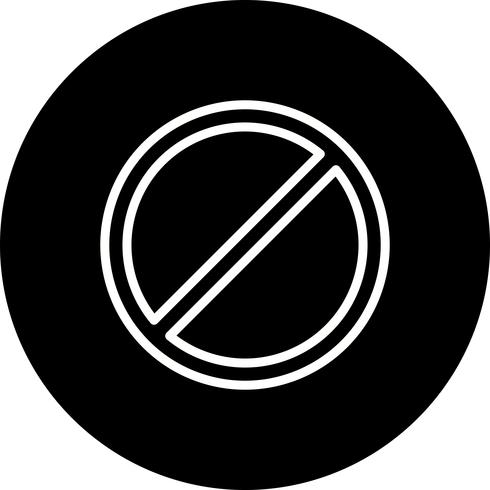 Icono de vector prohibido