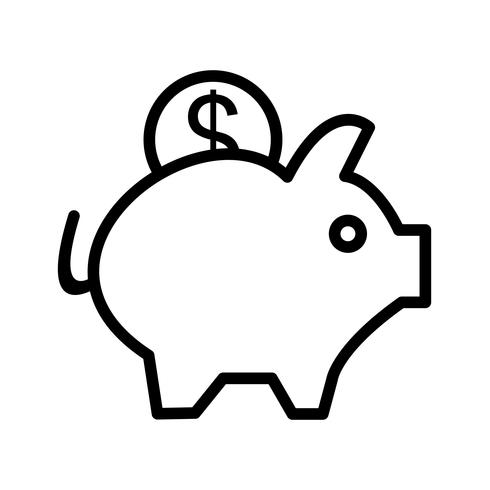 Vector Piggy Bank Icon