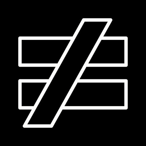 NotEqualTo Vector Icon