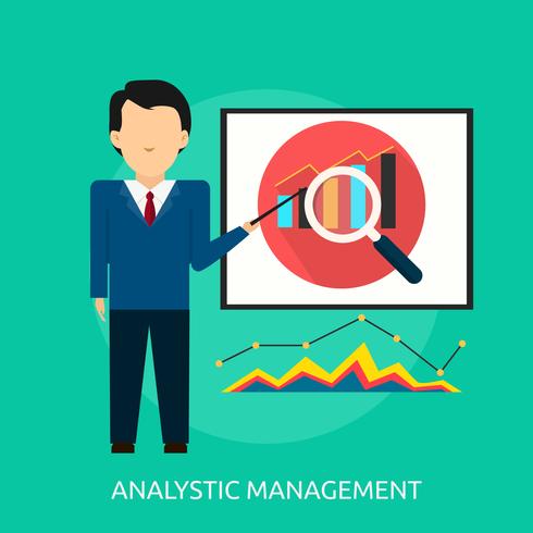 Analytic Management Conceptual illustration Design vector