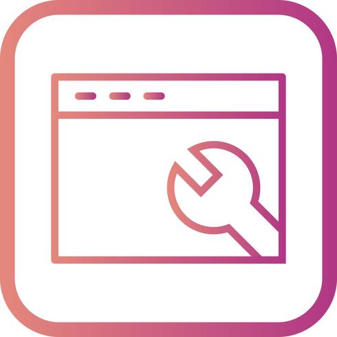 Icono de configuración del navegador de vectores