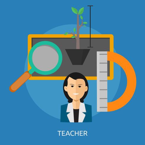 Teacher Conceptual illustration Design vector