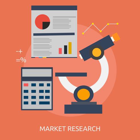 Market research Conceptual illustration Design vector