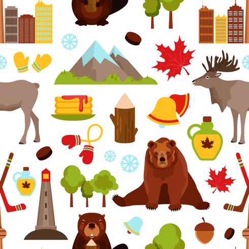 Canada seamless pattern vector
