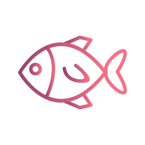 Vector icono de pescado