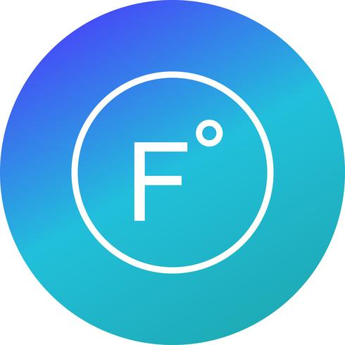 Icono de Vector de Fahrenheit