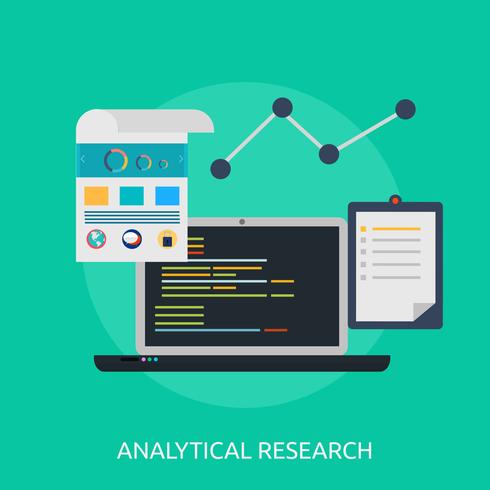 Analytical Research Conceptual illustration Design vector