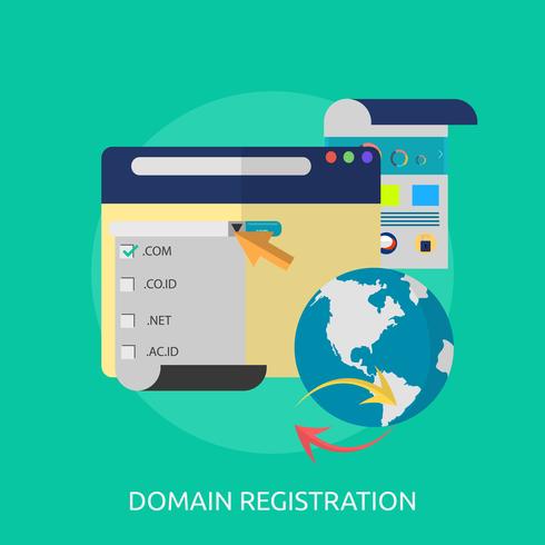 Domain Registration Conceptual illustration Design vector