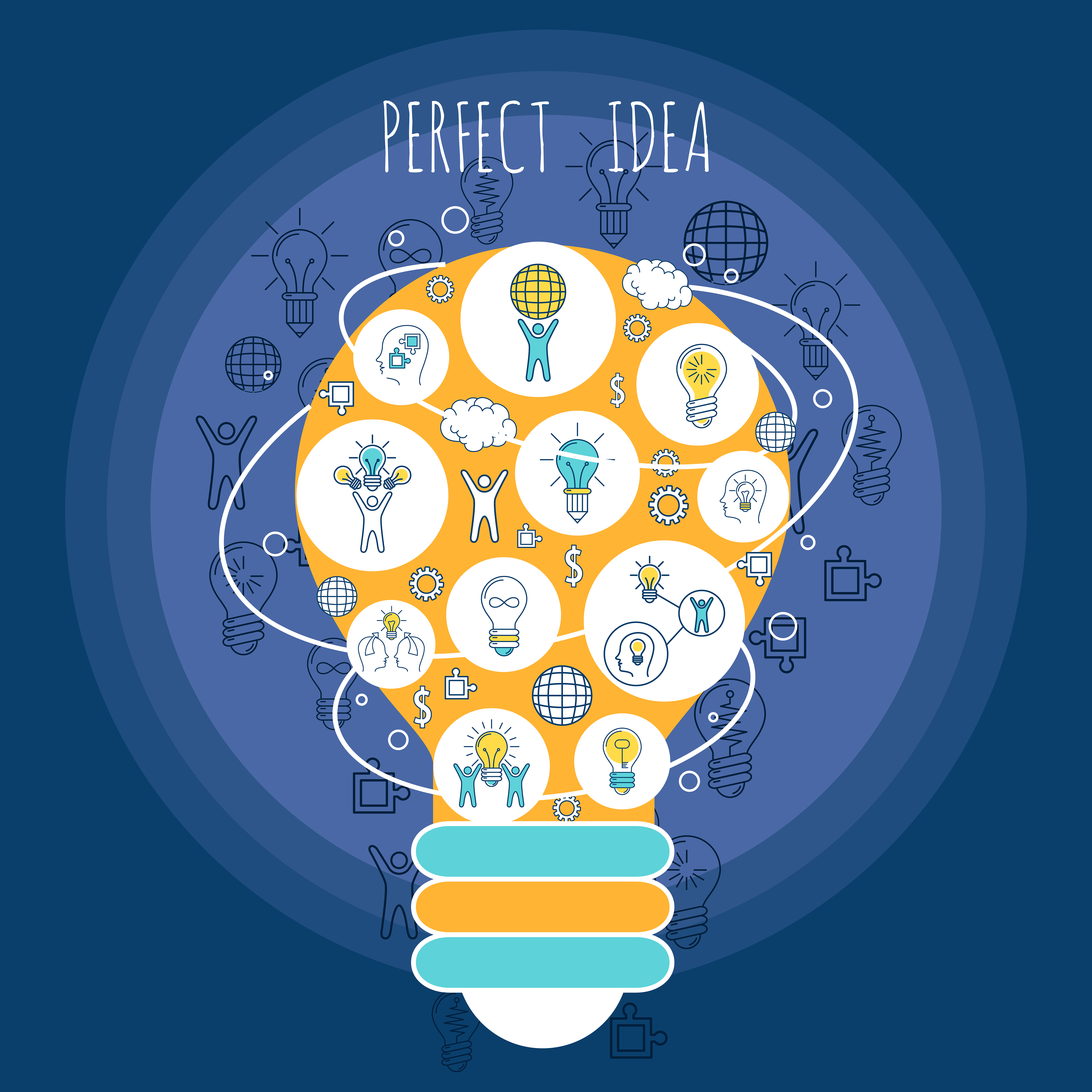 Perfect idea poster 443189 Vector Art at Vecteezy