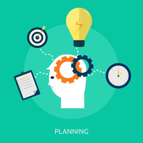 Planning Conceptual illustration Design vector