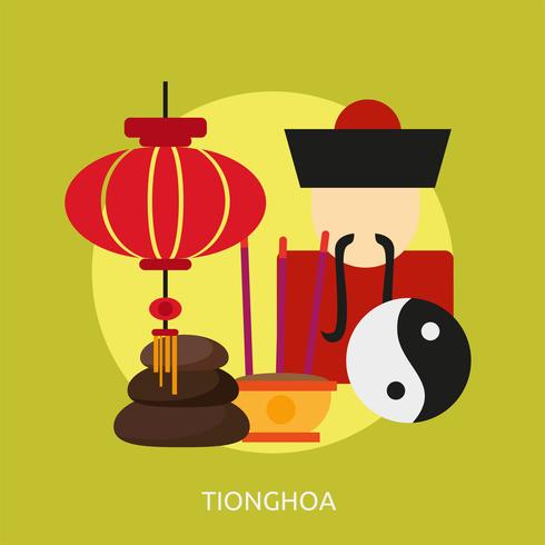 Tionghoa Conceptual illustration Design vector