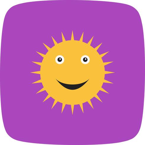 Sun sonriente Vector Icon