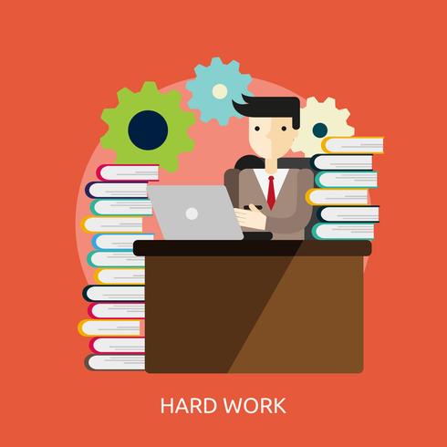 Hard Work Conceptual illustration Design vector