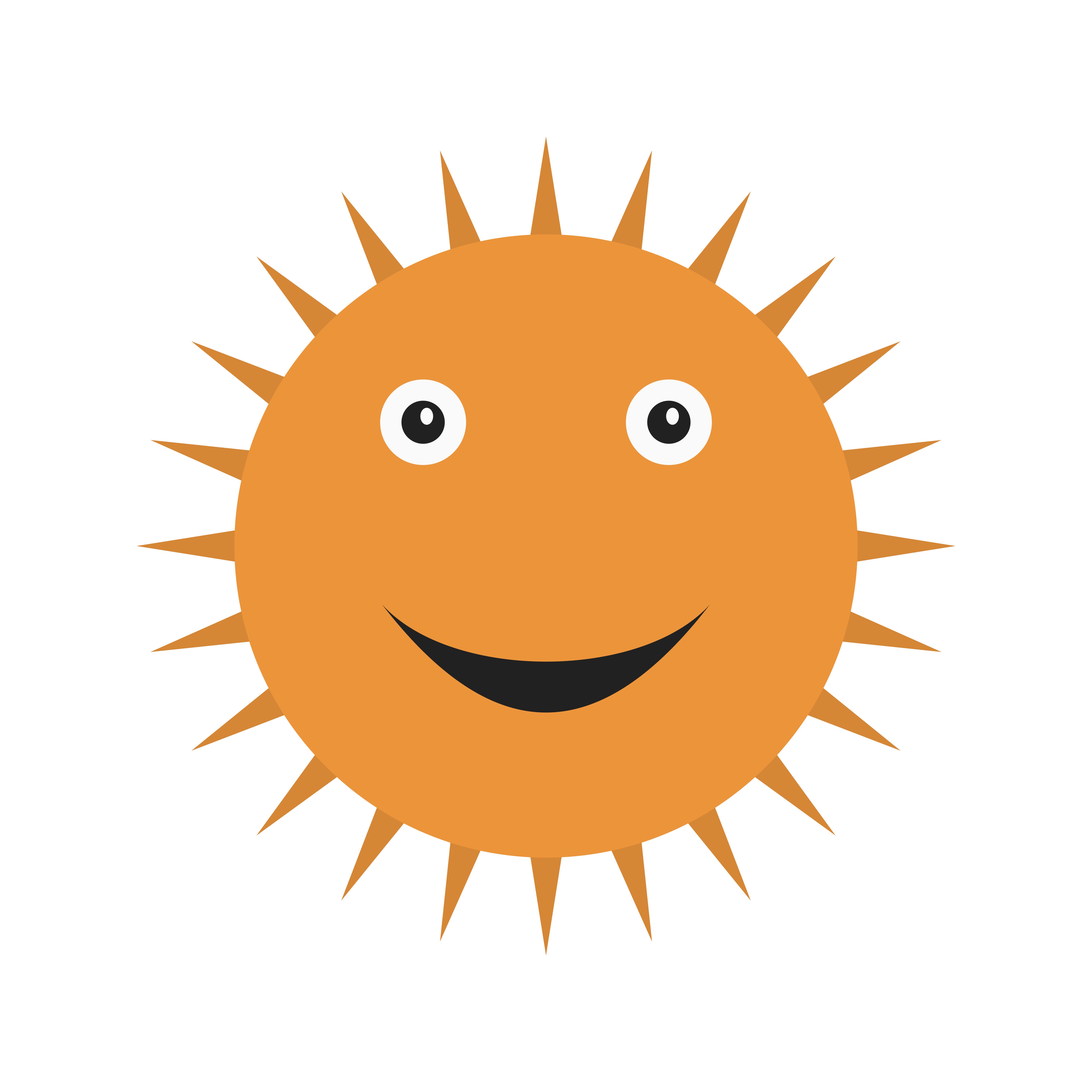 Sun Smiling Vector Icon 443336 Vector Art At Vecteezy