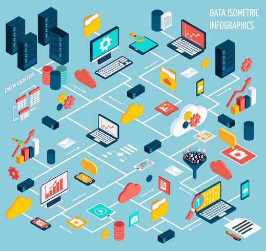 Data infographic set vector