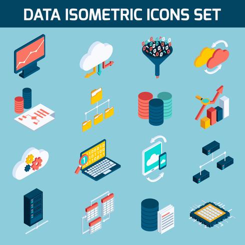 Data analysis icons vector