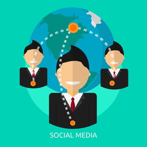 Social Media Conceptual illustration Design vector