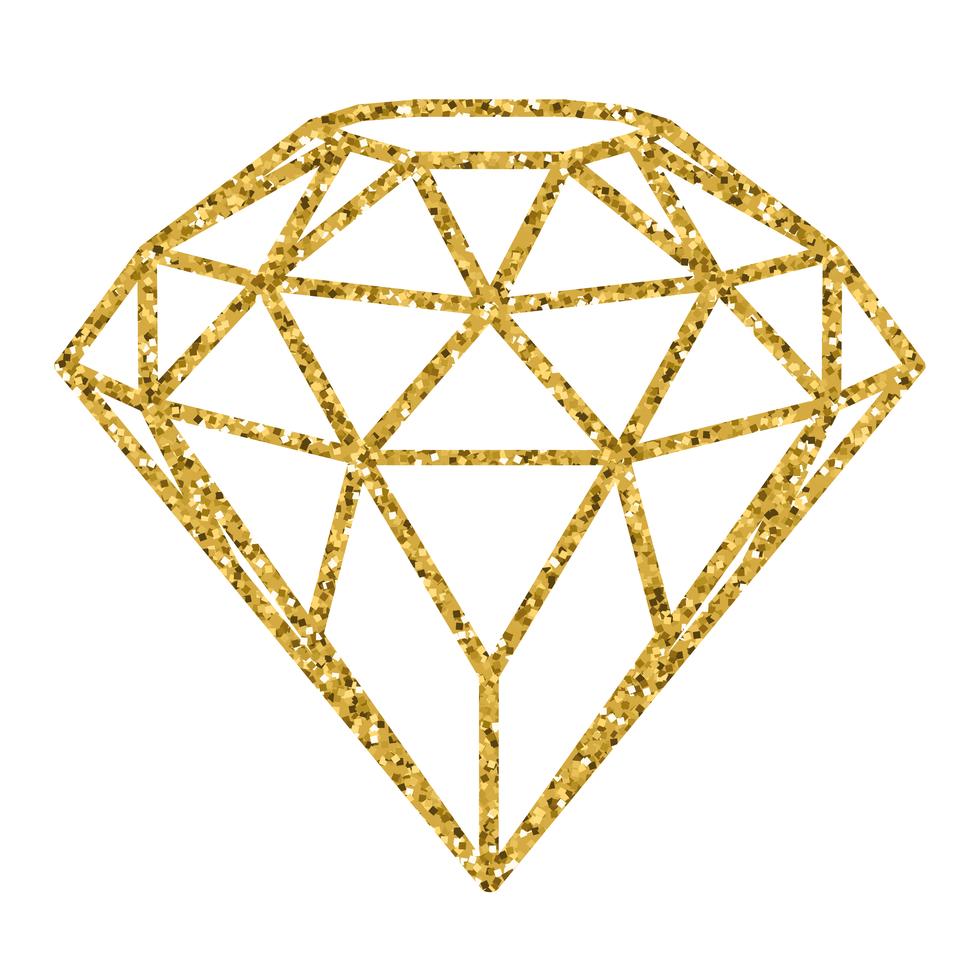 Geometrical golden glitter diamond isolated on white background. 443448 ...