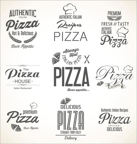 Pizza background retro design vector