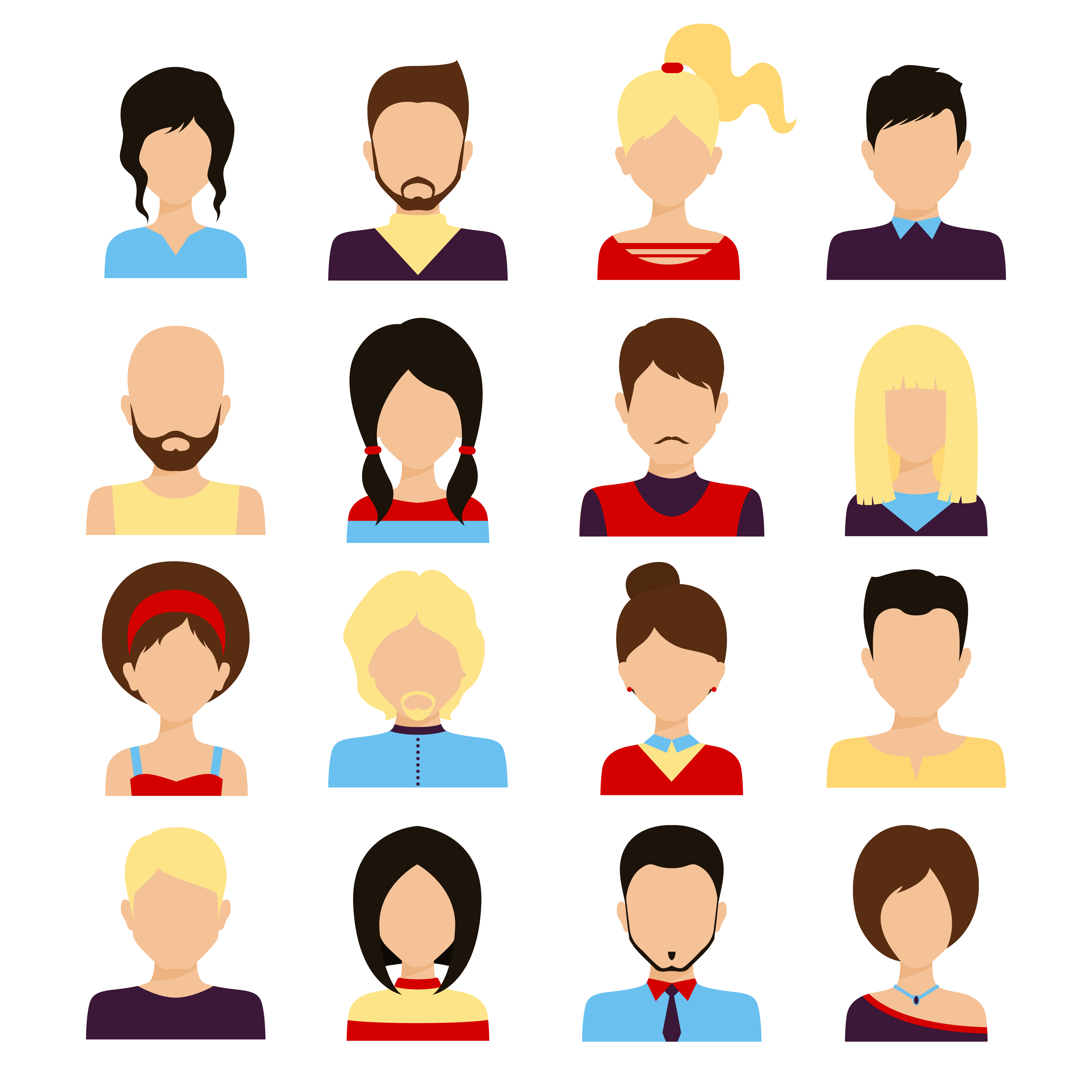 People avatar set - Download Free Vectors, Clipart ...