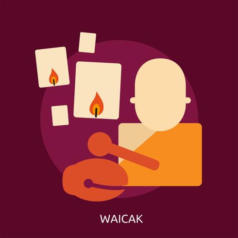 Waicak Conceptual illustration Design vector