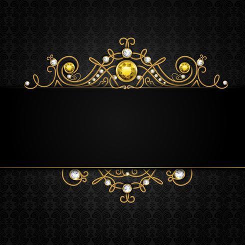 Jewellery black background vector