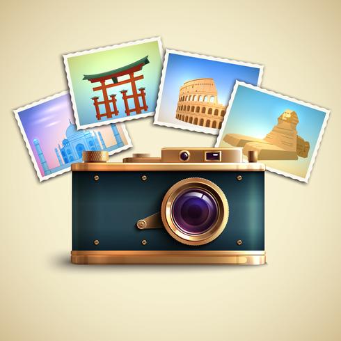 Travel Photo Background vector