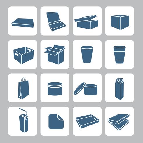 Conjunto de iconos de embalaje vector