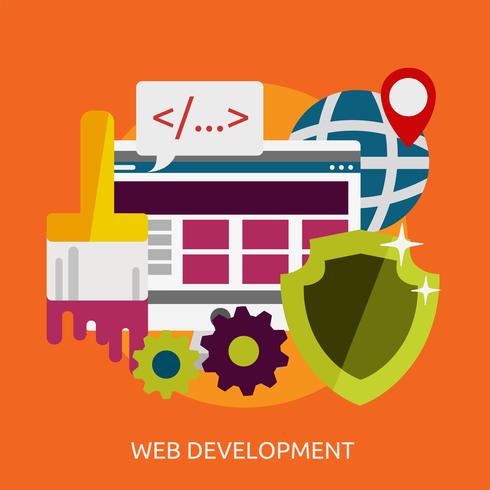 Web Development Conceptual illustration Design vector