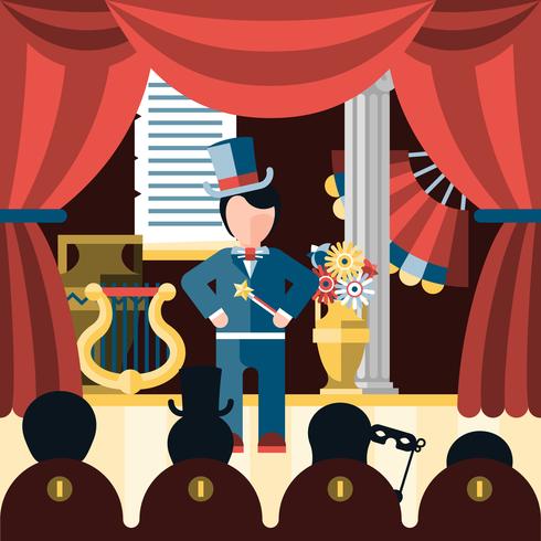 Theatre play concept vector