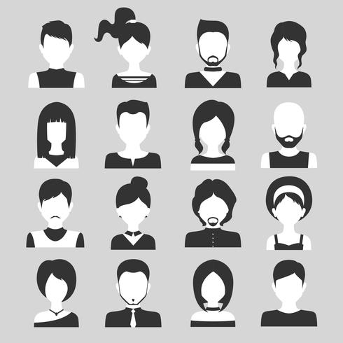 People avatar set vector