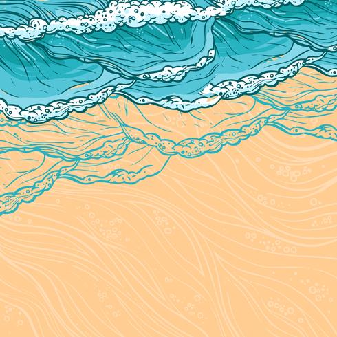 Sea waves background vector
