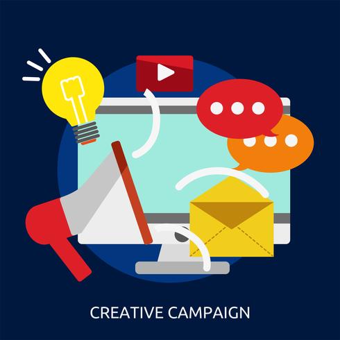 Creative Campaign Conceptual illustration Design vector