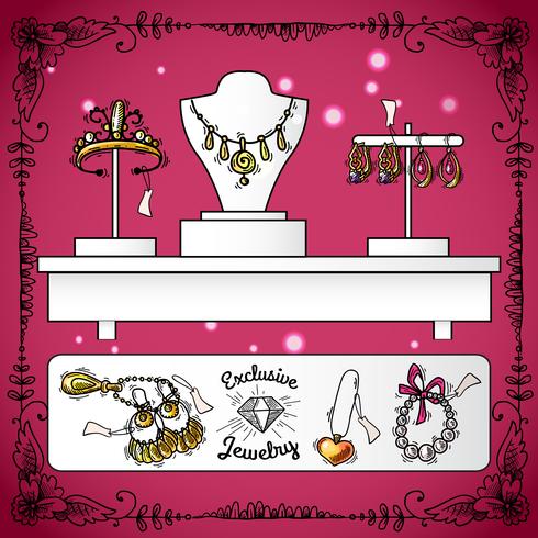 Jewelry Shop Display vector