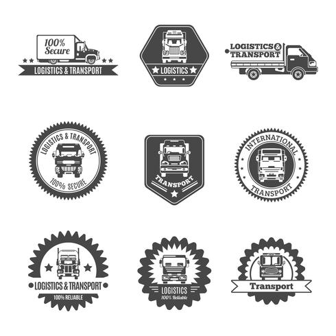 Truck Label Set vector