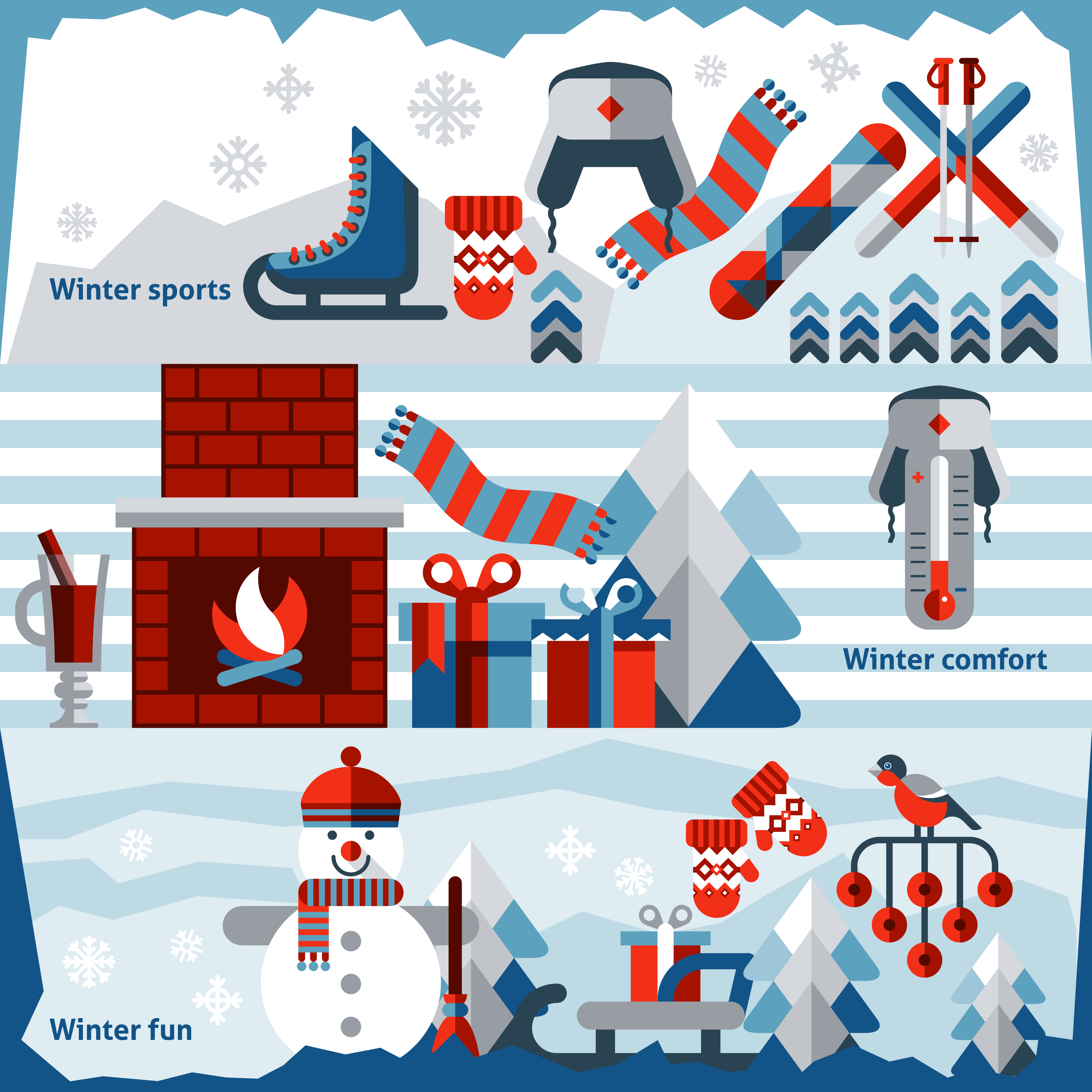 Winter Banner Set Download Free Vectors Clipart Graphics