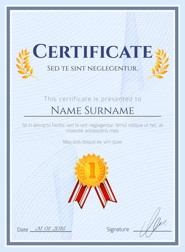 Winner certificate with seal vector