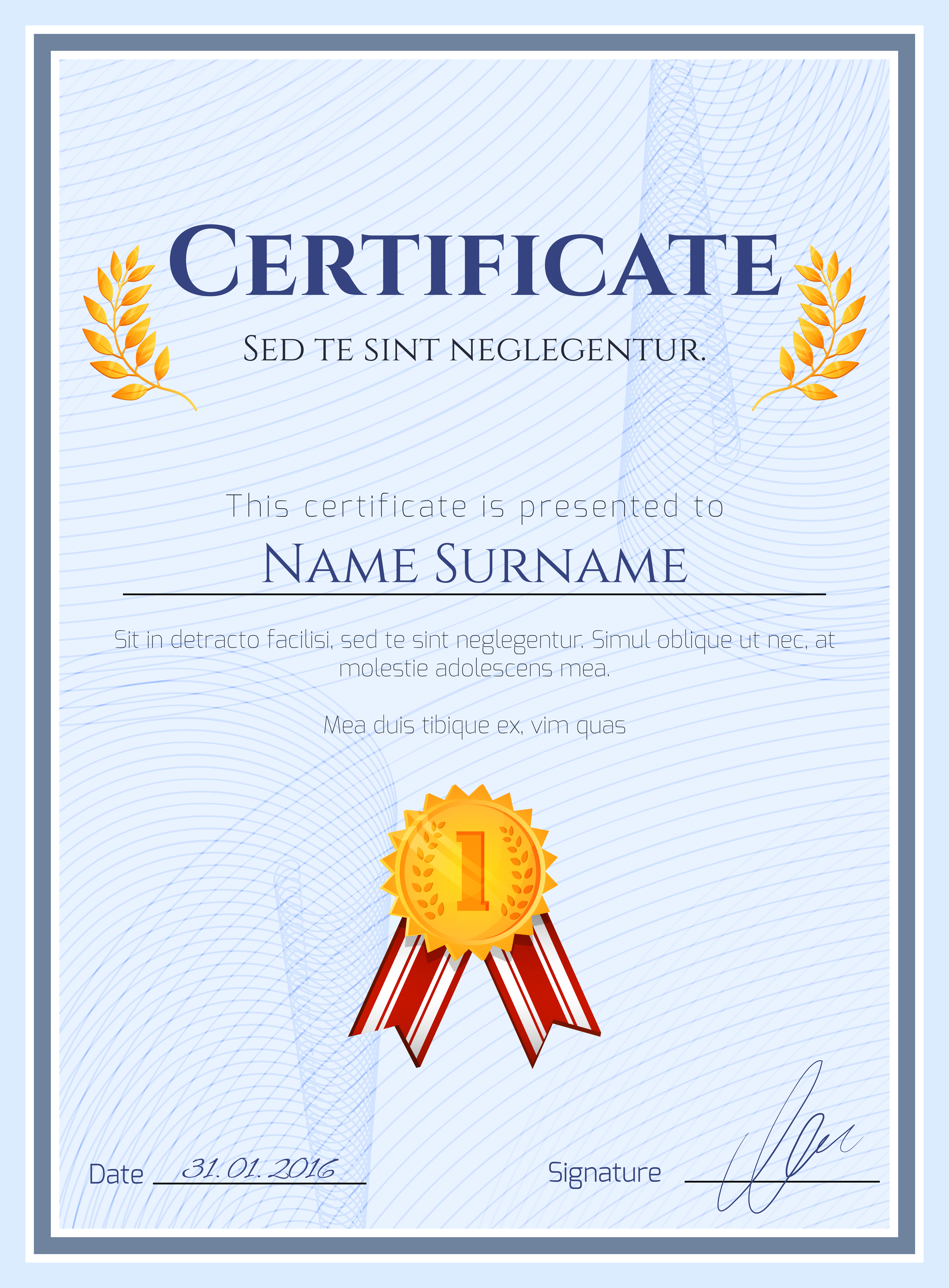 Pageant Certificate Template