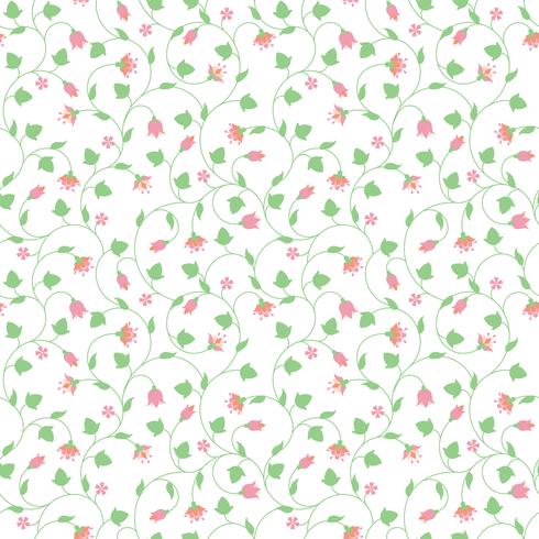 Seamless floral pattern with tiny pink flowers vector