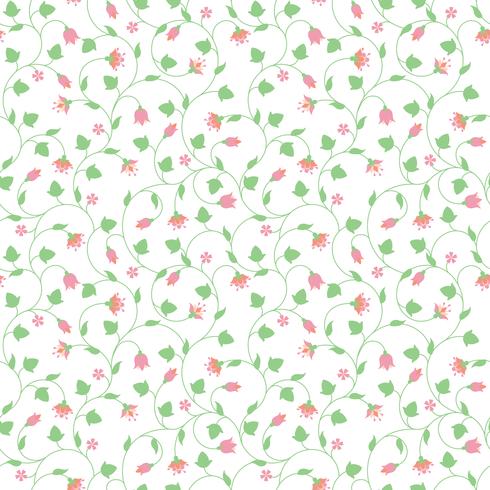 Seamless floral pattern with tiny pink flowers vector