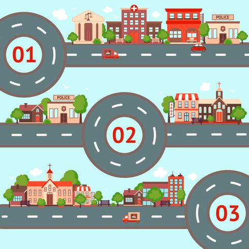 City infographics set vector