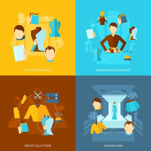 Clothes designer flat vector