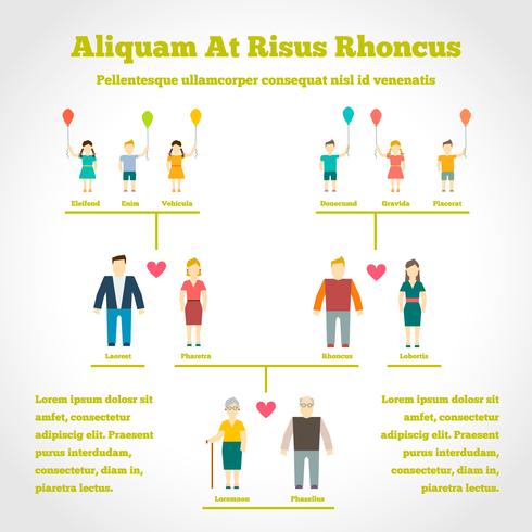Family Tree Infographics vector