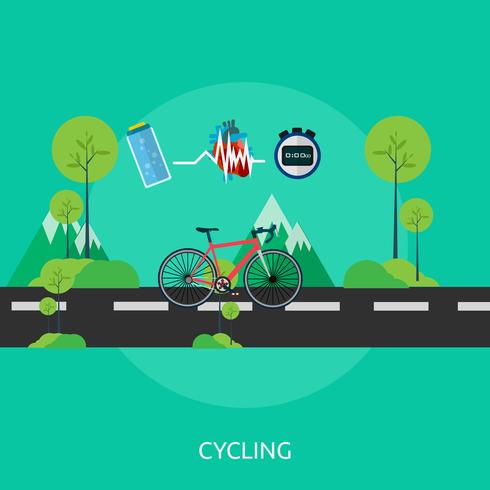 Cycling Conceptual illustration Design vector