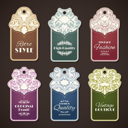 Vintage labels set vector