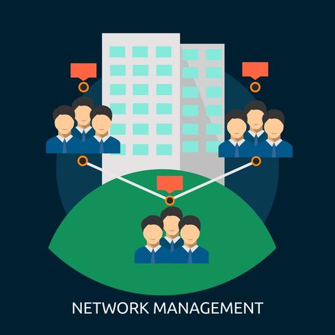 Network Management Conceptual illustration Design vector