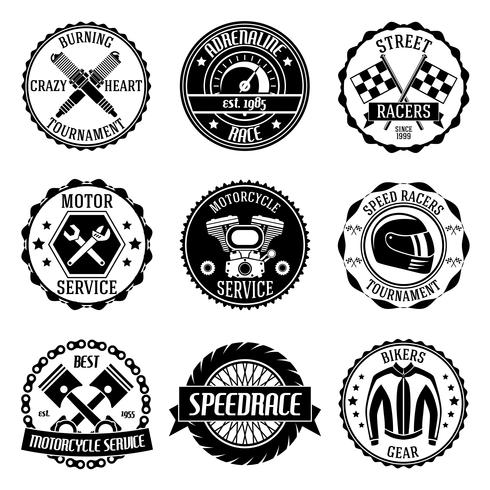 Motorcycle racings emblems vector