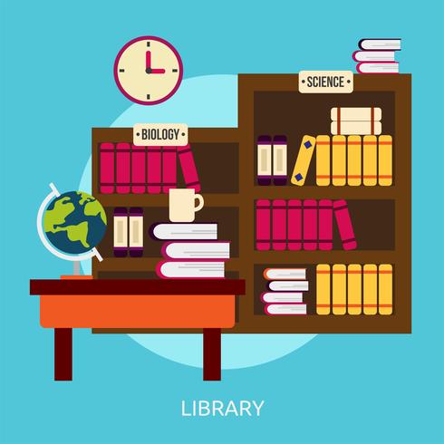 Library Conceptual illustration Design vector